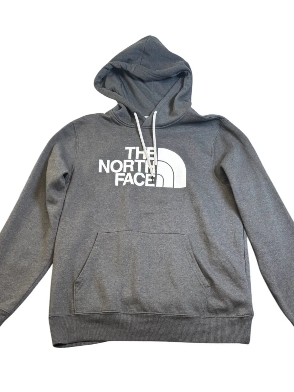 The North Face Half Dome Hoodie Men’s Large Grey Pullover Sweatshirt A7R9F EUC